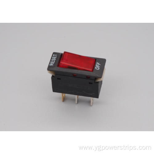 Rocker Switch type of Circuit Breaker Single-Pole